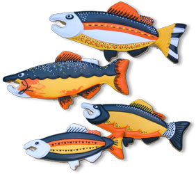 frosted fish shaped cookies